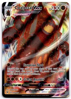 Coalossal VMAX 099/185 Holo VMAX Rare Vivid Voltage Pokemon Holo Near Mint - Image 1