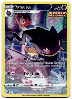 Banette TG07/TG30 Holo Lost Origin Trainer Gallery Pokemon Holo NM - Image 1