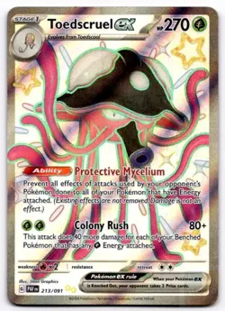 Toedscruel ex 213/091 Shiny Ultra Rare Paldean Fates Pokemon Holo Near Mint - Image 1