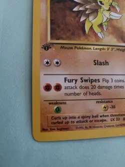 Pokemon Vintage 1st Edition Sandslash 41/62 Never Played Mint Condition - Image 2