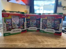 LOT OF 3 Pokemon TCG First Partner Illustration Collection - Image 1