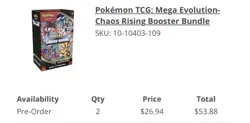 Pokemon Chaos Rising Booster Bundle Boxes - 2x Sealed Boxes PRESALE CONFIRMED - Image 1