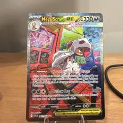 Pokemon Mega Scrafty EX 285/217 ASC Rare Stage 1 330 HP Full Art Holo English - Image 1