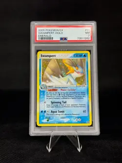 2005 POKEMON EX EMERALD #11 SWAMPERT-HOLO PSA 7 RARE! WOW! - Image 1
