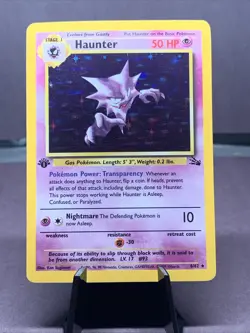 Pokemon TCG First Edition Haunter 6/62 Fossil Set Holo Rare WOTC 1999 VTG LP - Image 1