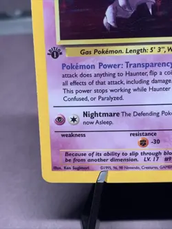 Pokemon TCG First Edition Haunter 6/62 Fossil Set Holo Rare WOTC 1999 VTG LP - Image 5