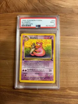 1999 Pokemon Fossil 1st EDITION Slowbro #43/62 PSA 9 MINT - Image 1