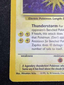 Pokemon Zapdos 15/62 Foil Edition Played Nice Holo Rare ERROR Fossil Misprint P1 - Image 3