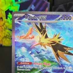 Pokemon TCG Zapdos ex 202/165 SV: Scarlet & Violet 151 Holo Ultra Rare 2023 - Image 2