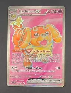 Pokemon Card Dachsbun EX 160/142 Stellar Crown - Near Mint - Image 1