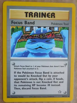 Focus Band 86/111 Rare Non-Holo Neo Genesis Set Pokemon Trainer Card NM - Image 1