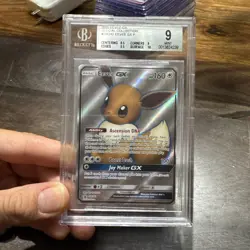 BGS Near Mint 9 Nintendo Pokemon Card Black Star Ultra Rare Promo Eevee GX SM242 - Image 1