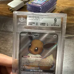 BGS Near Mint 9 Nintendo Pokemon Card Black Star Ultra Rare Promo Eevee GX SM242 - Image 4