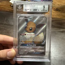 BGS Near Mint 9 Nintendo Pokemon Card Black Star Ultra Rare Promo Eevee GX SM242 - Image 5
