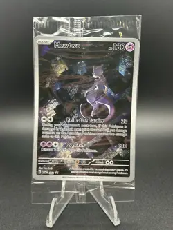 Pokemon 151 Mewtwo 052 Scarlet & Violet UPC Black Star Promo Card Holo Sealed - Image 1