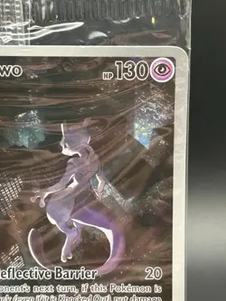 Pokemon 151 Mewtwo 052 Scarlet & Violet UPC Black Star Promo Card Holo Sealed - Image 3