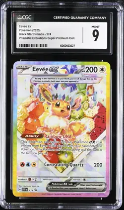 CGC 9 Eevee Ex SVP 174 SPC Prismatic Evolutions Super Premium Pokemon Card - Image 1