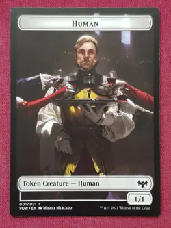 Magic The Gathering INNISTRAD CRIMSON VOW HUMAN token card MTG - Image 1