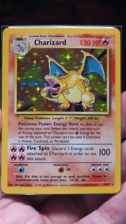 Pokemon Charizard 4/102 Base Set Holo Rare 1999 - Image 1