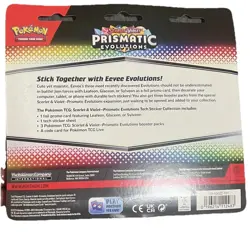 PRISMATIC EVOLUTIONS TECH STICKER COLLECTION LEAFEON POKEMON BLISTER PACK - Image 2