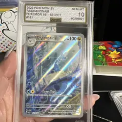 GEM MINT Dragonair Illustration Rare 181/165 SV Pokemon 151 2023 Graded AGS 10 - Image 1