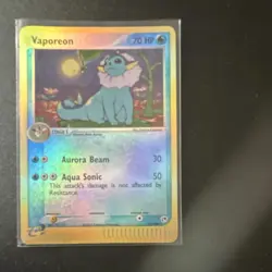 Pokemon Vaporeon Sandstorm Rare Reverse Holo 25/100 English 80 HP 2003 - Image 1