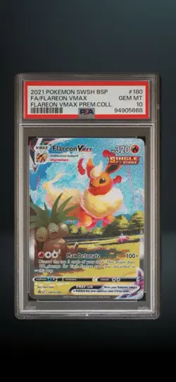Pokemon Flareon VMAX Promo Holo SWSH180 Sword & Shield PSA 10 - Image 1