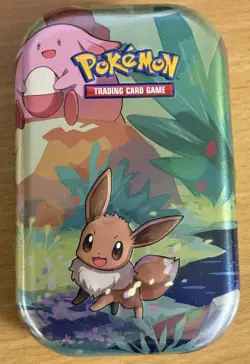 Empty Pokemon Mini Tin - Eevee & Chansey - Sun & Moon 2019 - Image 1