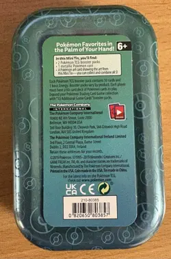 Empty Pokemon Mini Tin - Eevee & Chansey - Sun & Moon 2019 - Image 2