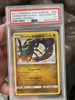 2017 POKEMON SHINING LEGENDS #56 SHINING RAYQUAZA SHINY HOLO PSA 10 - Image 1