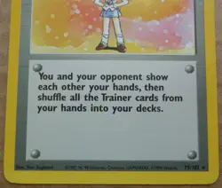 Lass 75/102 Rare Non-Holo Base Set Pokemon Trainer Card LP - Image 3