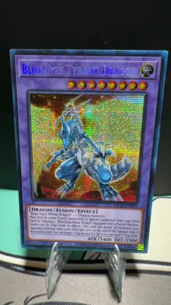 Blue-Eyes Tyrant Dragon MP23-EN019 Prismatic Secret Rare Yu-Gi-Oh 1st Edition LP - Image 1