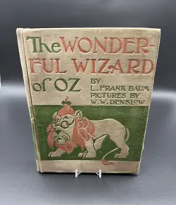 L Frank Baum The Wonderful Wizard of Oz 1st Edition State B 1900 w/ Acrylic Case - Image 2