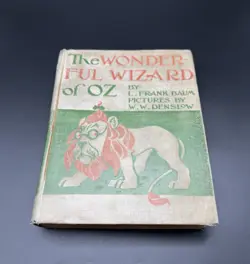 L Frank Baum The Wonderful Wizard of Oz 1st Edition State B 1900 w/ Acrylic Case - Image 4