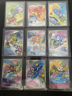 Pokemon 2026 First Partner Illustration Collection Series 1 Promo Set (9 Cards) - Image 1