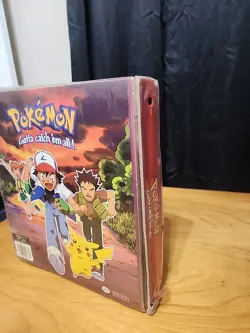 Vintage 1999 Pokemon 3 Ring Card Binder Nintendo Pikachu Ash *Damaged* - Image 4