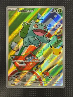 Pokemon TCG Promo Bulbasaur MEP 037 Basic 80 HP Holo Leech Seed English Card - Image 1