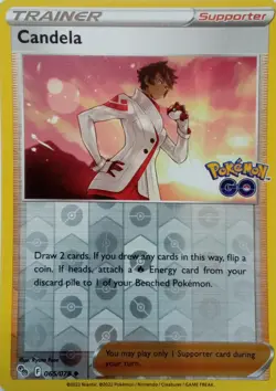 065/078 CANDELA REVERSE HOLO POKEMON GO POKEMON CARD - Image 1