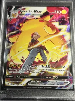 PSA 9 Pikachu VMAX TG17 Lost Origin Trainer Gallery Full Art Pokemon Card Mint - Image 2