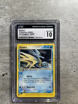 Pokemon Card Seadra CGC 10 Gem Mint, e-Reader EX Dragon 40/97, 2003 (1) - Image 1