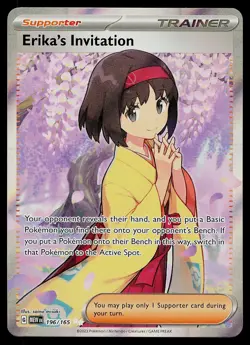 Pokemon Card - Erika's Invitation 151 196/165 Ultra Rare 2023 - Image 1