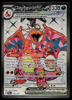Pokemon Card - Charizard ex Obsidian Flames 215/197 Ultra Rare 2023 - Image 1