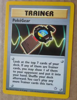 PokeGear 88/111 Rare Non-Holo Neo Genesis Set Pokemon Trainer Card NM - Image 1