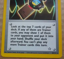 PokeGear 88/111 Rare Non-Holo Neo Genesis Set Pokemon Trainer Card NM - Image 3