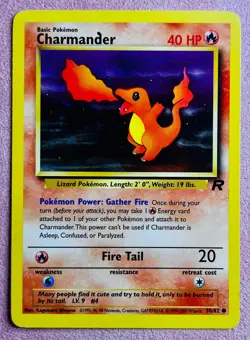 Charmander 50/82 | Team Rocket | 2000 WOTC Vintage Pokemon TCG Card | MP - Image 1