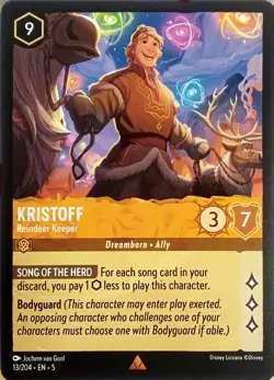 13/204 KRISTOFF REINDEER KEEPER SHIMMERING SKIES RARE DISNEY LORCANA CARD - Image 1