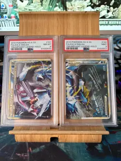 Pokemon Palkia & Dialga Legend Pair PSA 8 & 9 Triumphant #101/102 & 102/102 SEQ - Image 1