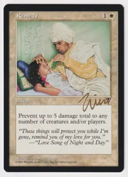 Gold Signed Remedy Proof LP Visions Artist Zina Saunders 1996 WOTC MTG Magic AP! - Image 1