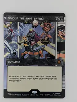 MTG - Behold the Sinister Six - SPM - M - Borderless Foil - 221 - Image 1