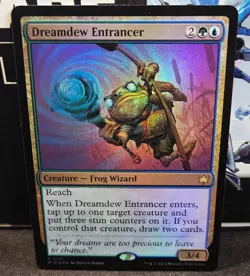 magic the gathering - FOIL! - Dreamdew Entrancer - Creature - Frog Wizard Rare - Image 1